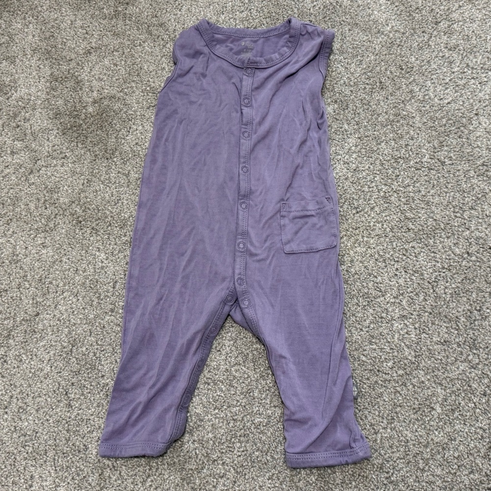 Kyte BABY Purple Sleeveless Snap Romper 6-12 months